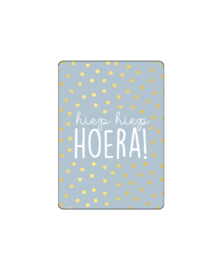 Hiep Hiep Hoera! blauw | Kaart | A6
