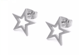 Star Open II | Studs | Silver