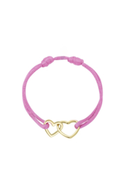 Hart Dubbel Armband Satijn