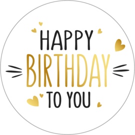 Happy Birthday | Stickers | 10 Stuks