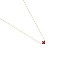Klaver Rood | Ketting | Goud