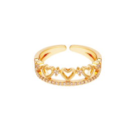 Heart Crown | Ring | Gold