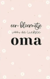 Een bloemetje voor de liefste Oma | mini kaartje