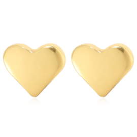 Heart | Studs | Gold