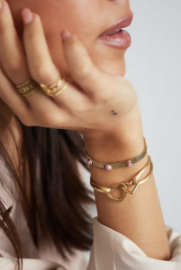 Hart Dubbel Armband Satijn