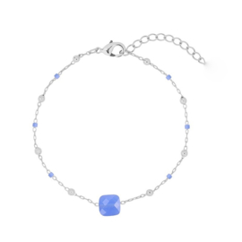 Square Blue | Bracelet | Silver