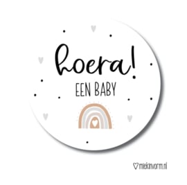Hoera ! een baby | Stickers | 5 Stuks
