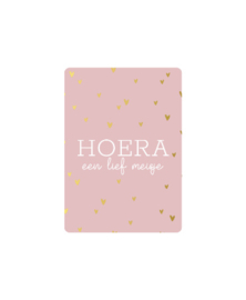 Hoera een lief meisje | Kaart | A7