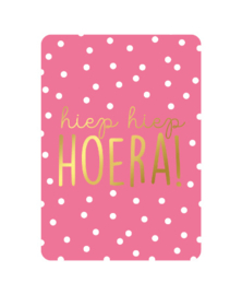 Hiep Hiep Hoera! Roze | Kaart | A6