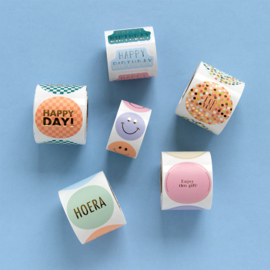 Happy Birthday Stickers  | 8 stuks