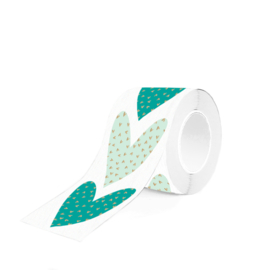 Small hearts stickers Green | 10 stuks