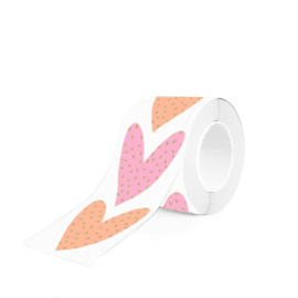 Small hearts stickers Pink | 10 stuks