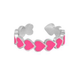 Hartjes Ring Neon Pink