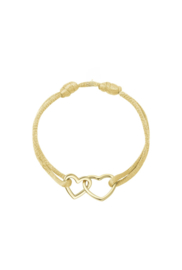 Hart Dubbel Armband Satijn