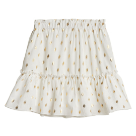 Golden Dots | Skirt | Wit