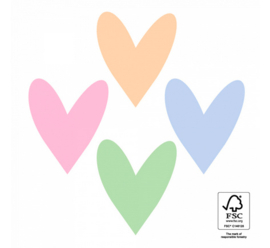 Hearts Pastel | Stickers | Per 10 stuks