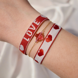 Love | Armband | Rood