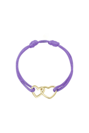 Hart Dubbel Armband Satijn
