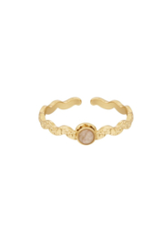 Ring Lola Agaat Beige