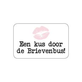 Een kus door de brievenbus | Stickers | 10 stuks