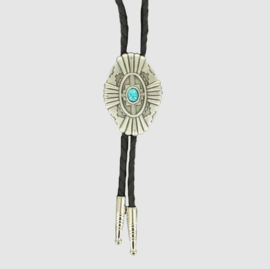 Bolo Tie Silver & Turquoise Stone