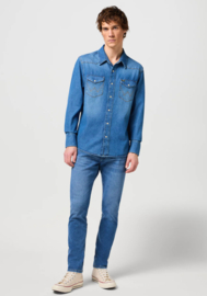Wrangler Shirt Indigood - Icon Mid Stone