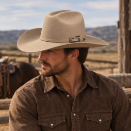 Hoed Stetson Western Woolfelt/Fur Silverbelly