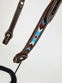 Headstall 2-ear with Aztec beads