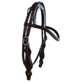 Headstall Snake print Dark Brown