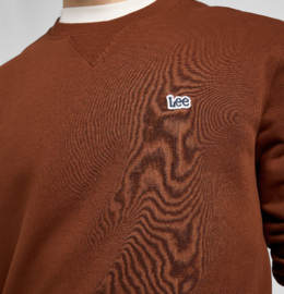 Lee Patch Crew Sweatshirt Luxe Brown