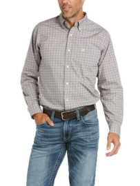 Ariat Fitted Shirt Grey Geo Print
