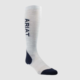 Ariat Slimline Performance Socks HEATHER GREY/NAVY