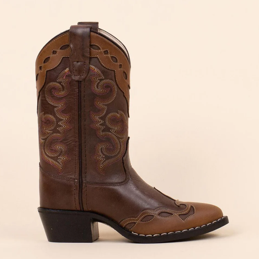 Old West Brown Canyon Kids Boots