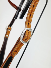 Headstall Croco Inlay Black