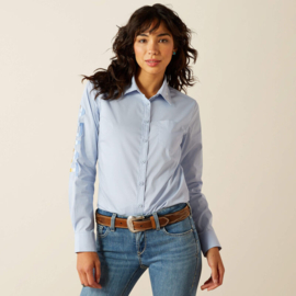 Ariat Team Kirby Stretch Shirt Wrinkle Resistant Kentucky Blue