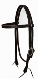 Trainings Headstall with Browband Oiled Leather Stitched