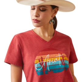 Ariat REAL Horizon Orange Heather Ladies T-Shirt