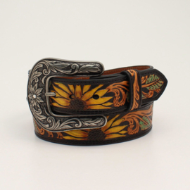 Nocona belt Sunflower tooled