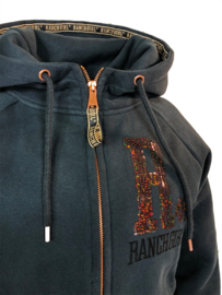 Ranchgirls Hooded Jacket "SHINY" Black/Copper