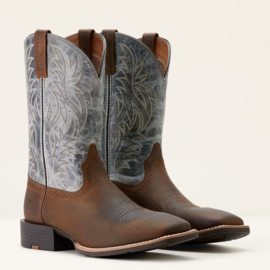 Ariat Sport Wide Square Toe Mens Western Boots Earth/Glacier Blue