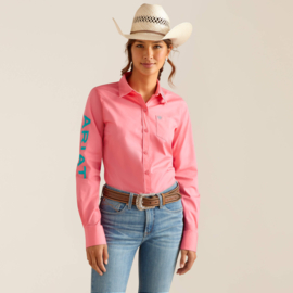 Ariat Team Kirby Stretch Shirt Wrinkle Resist Camellia Rose