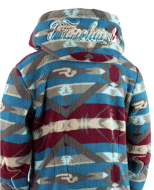 Ranchgirls Fleece Jacket "Abby" Petrol/Rumba Red