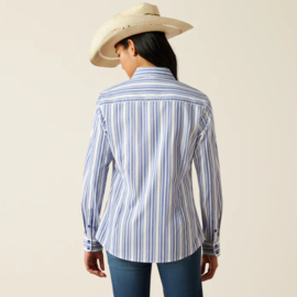 Ariat Kirby Stretch Shirt Wrinkle Resistant Cobalt Stripe
