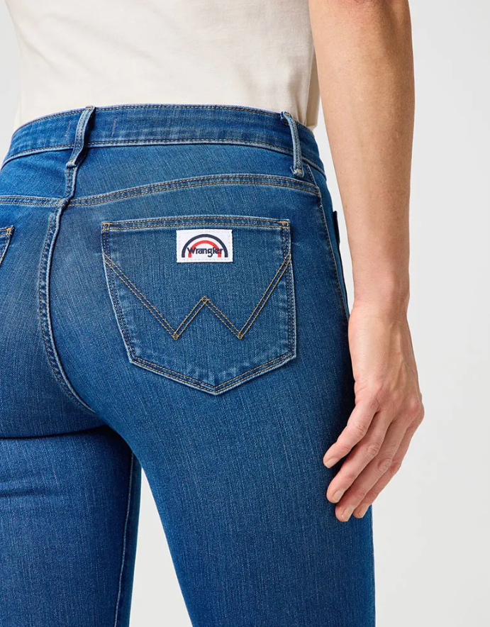 Wrangler Jeans Flare Serene Storm - Lengte 34"