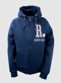 Ranch Girls Hooded Sweat Jacket 'SHINEY' Dark Navy