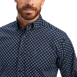 Ariat Stretch Fitted Shirt Estate Blue