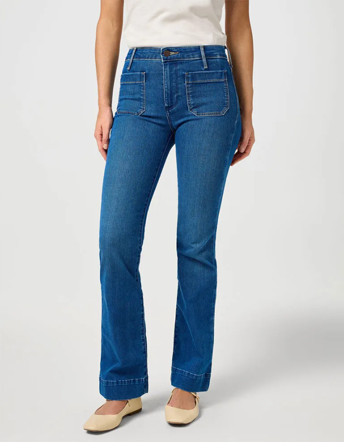 Wrangler Jeans Flare Serene Storm - Length 34"