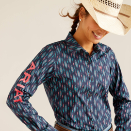 Ariat Team Kirby Stretch Shirt Wrinkle Resistant Backwoods Ikat