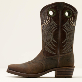 Ariat Hybrid Roughstock Antler Mens Western Boots