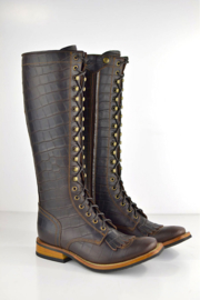 Secchiari Marietta Crocco Dark Brown with ZIP